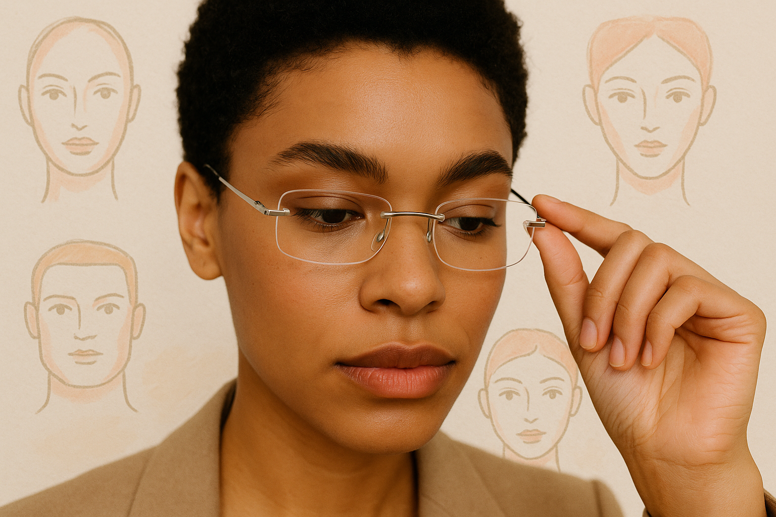 rimless eyeglasses